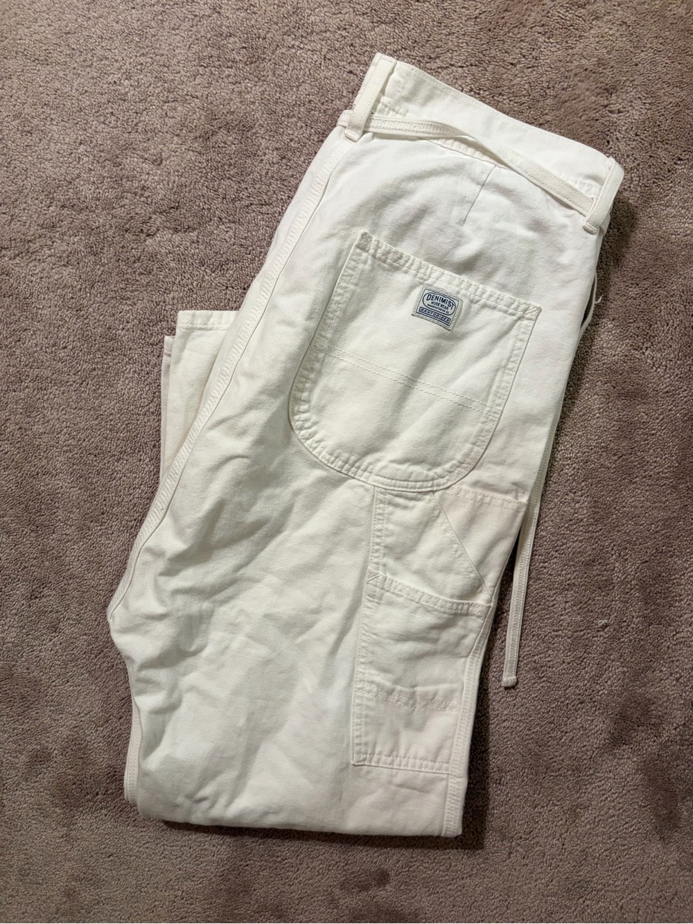 Denimist Women’s Cream 90s Carpenter Drop Pants size 29